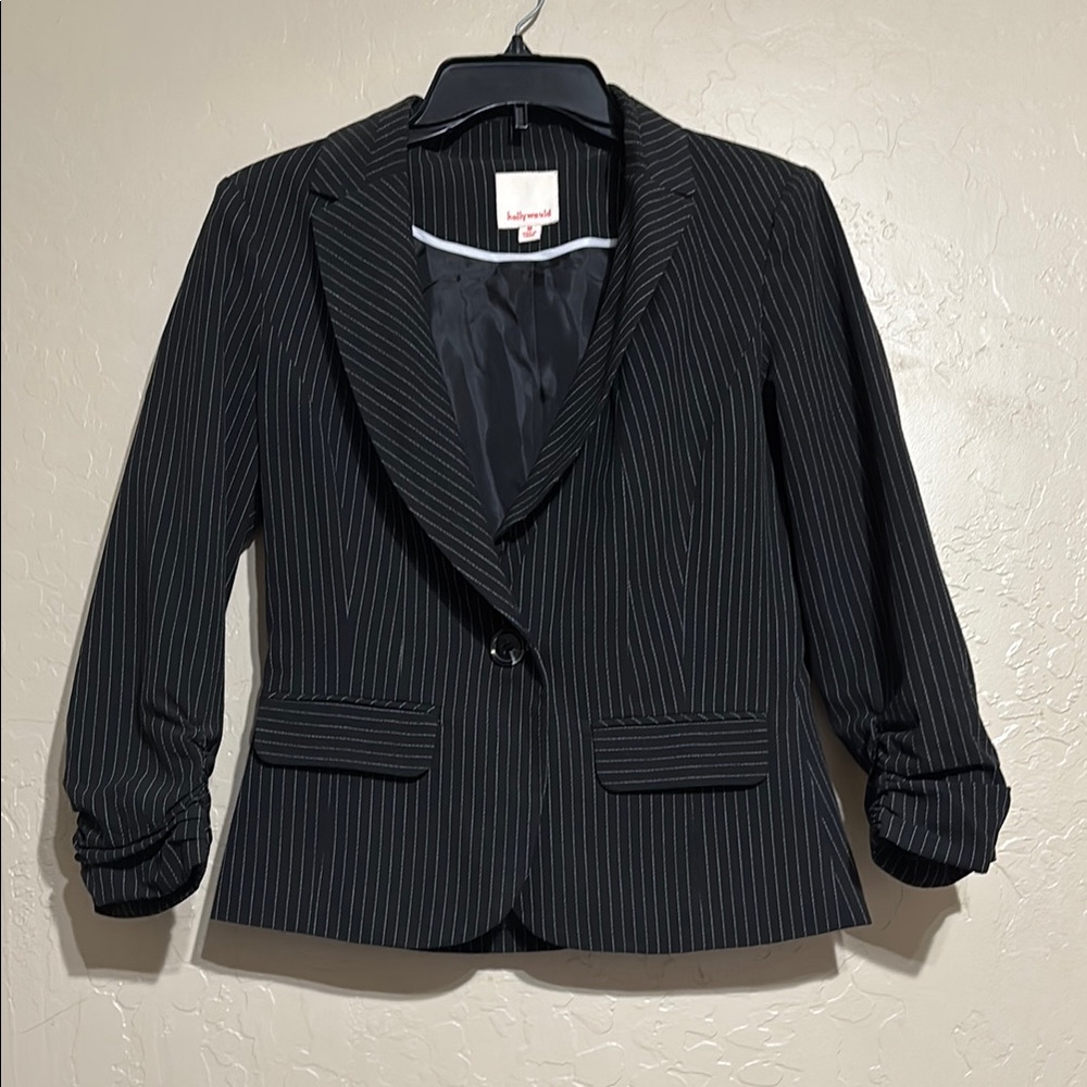 Black Pinstripe Women's Blazer